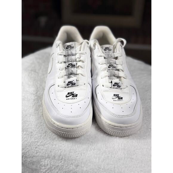 Nike Air Force 1 Low White Black Outline CJ4092-100 Youth Sz 7Y Men 7 Women 8.5 main image 10